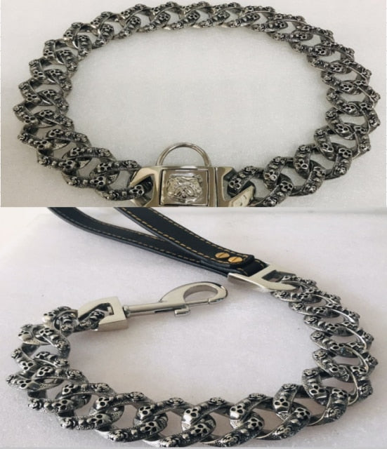 Skull Pet Leash For Big Dogs