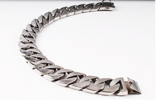 Silver Dog Collar Chain For Pitbull & Bulldog