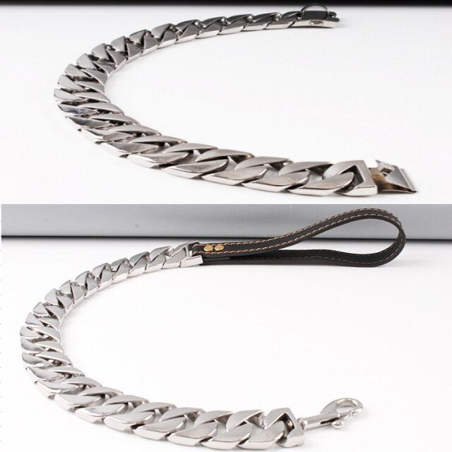 Silver Dog Collar Chain For Pitbull & Bulldog