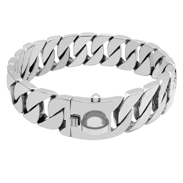 Strong Metal Gold Chain Collars For Large Dogs