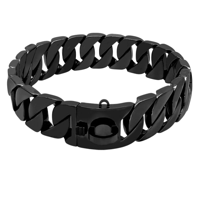 Strong Metal Gold Chain Collars For Large Dogs
