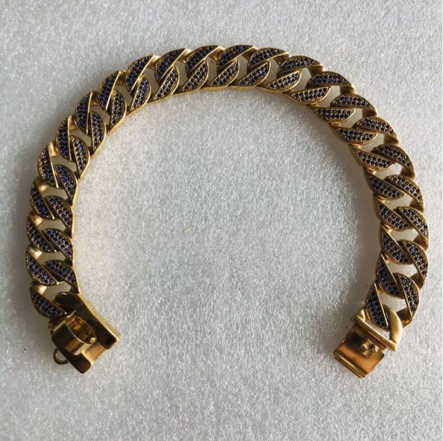 Diamond Gold Stainless Steel Dog Collar Chain For Big Dog