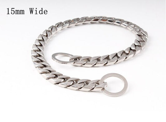 Smooth Stainless Steel Gold Metal Collar For Dog