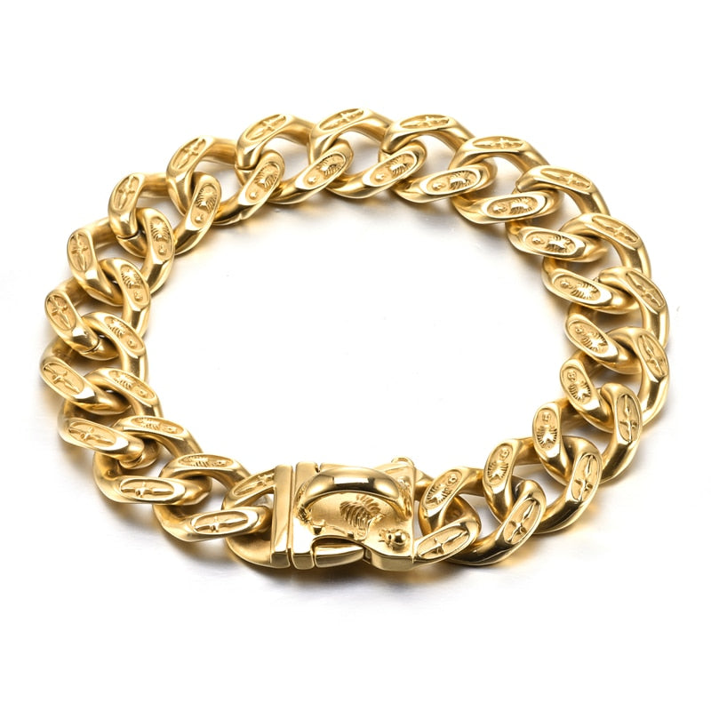 Stainless Steel Gold Dog Collar Necklace (limited)