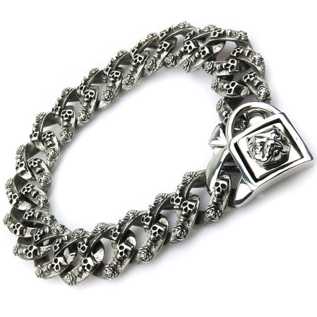 Stainless Steel Gold Chain Dog Collar for Large Dog
