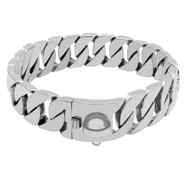 Luxury Diamond Gold Cuban Chain Bully Collar For Dog