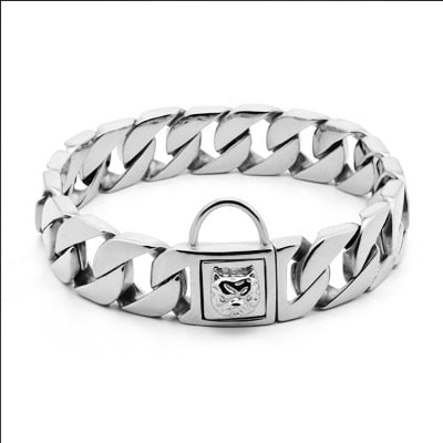 Luxury Diamond Gold Cuban Chain Bully Collar For Dog