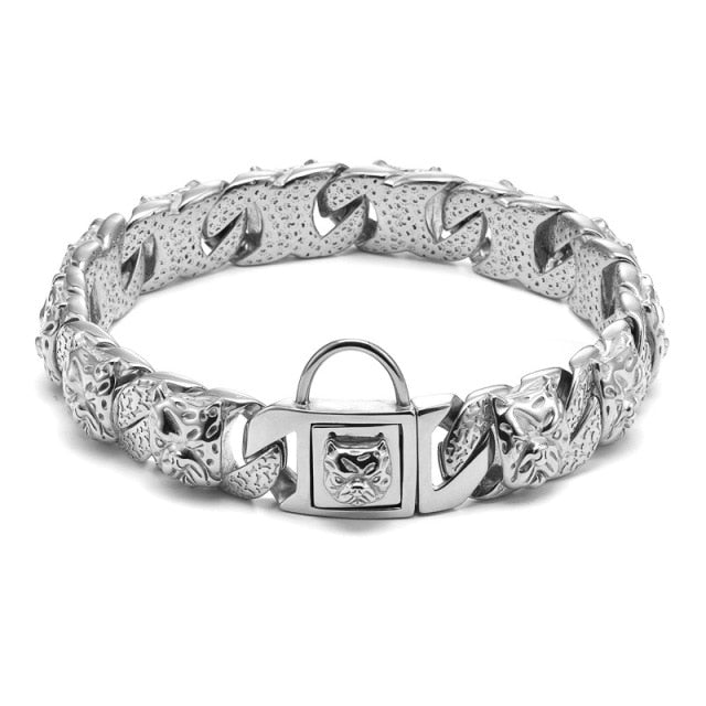Bully Collar Pitbull Gold Design Chain for Dog