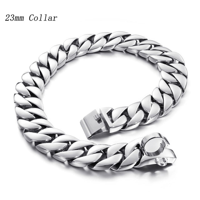 Cuban Gold Chain Collar Stainless for Big Dog