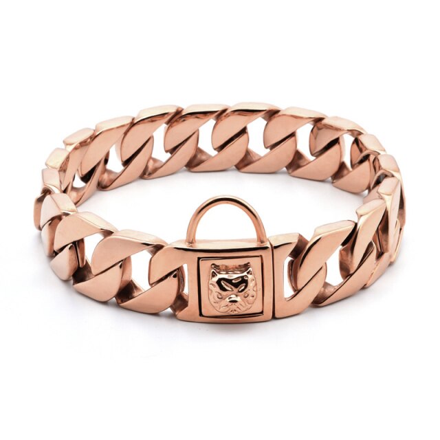 Cuban Gold Chain Collar Stainless for Big Dog