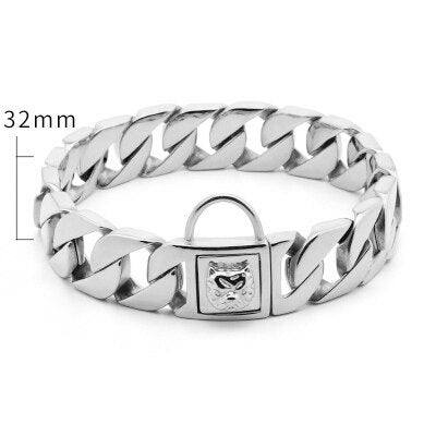 Cuban Gold Chain Collar Stainless for Big Dog