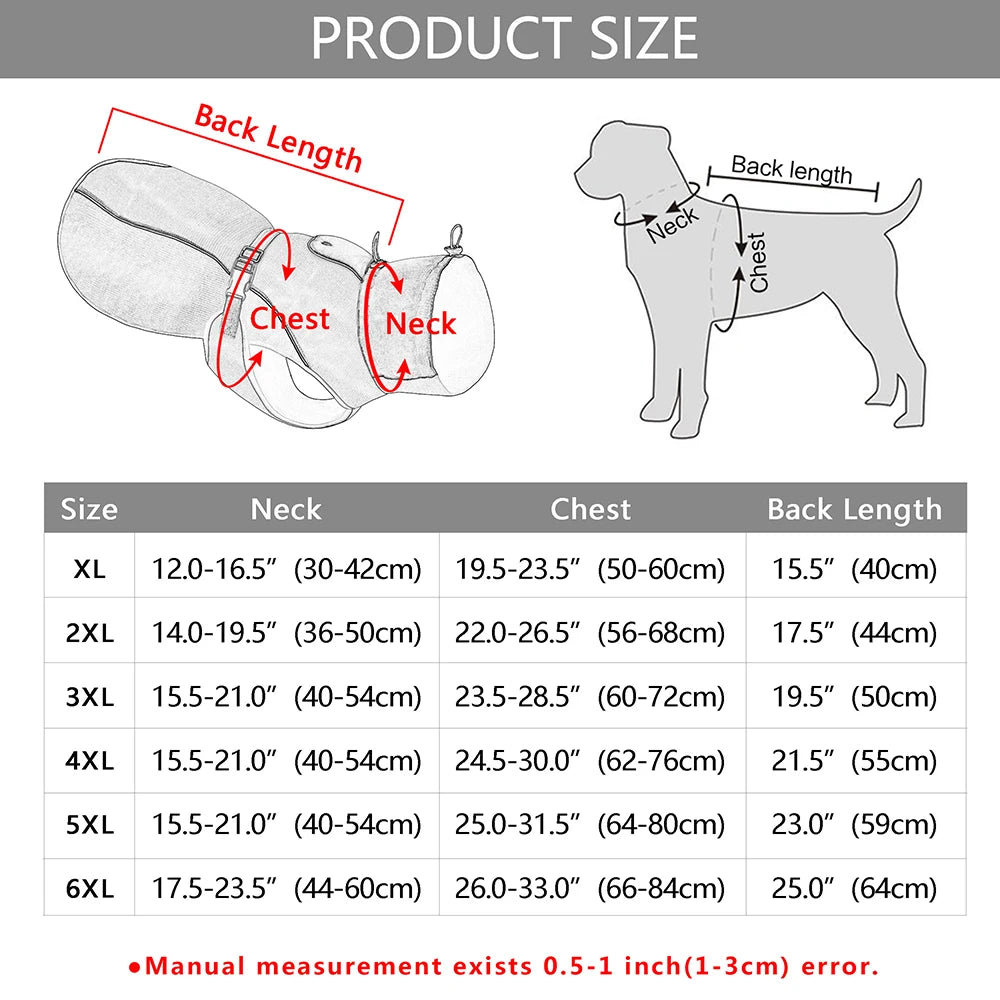 Waterproof Big Dog Warm Coat